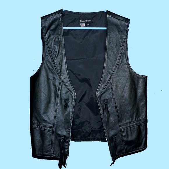 Steer Brand USA made leather vest men's M - Picture 1 of 3